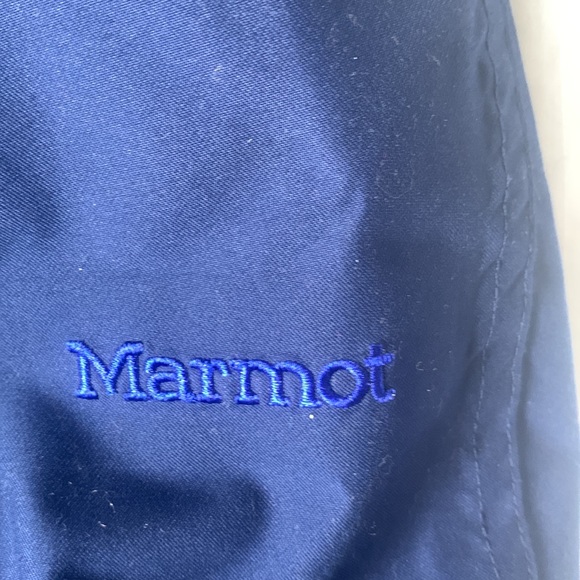 COPY - Marmot navy hooded snap closure faux buttoned hooded rain coat/jacket EUC - Picture 5 of 8